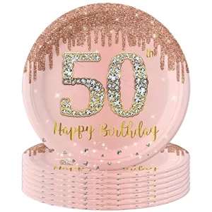 Customization Design Pink Princess Birthday Party Paper Plates 10 Pieces Picnic Family Dinner Tableware Package