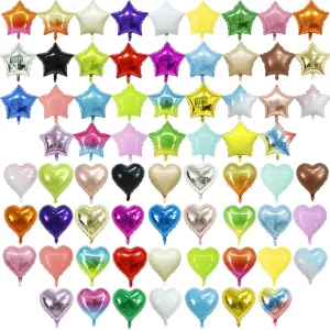 Customize 18Inch Heart Star Foil Helium Balloon Single for Party Decoration Valentine’s Day Glossy Birthday Balloons