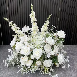 Customize Artificial Babybreath Flower Ball Arch Flower Runner Artificial Floral Rose Centerpieces for Wedding Table Decoration
