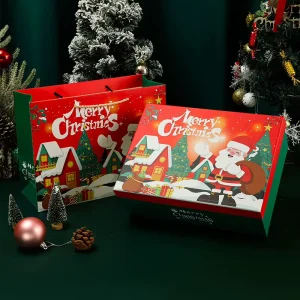 Customize Christmas Gift Box Lavish Creative Handmade CMYK Flocking Gift Packaging Boxes with Embossed logo Vacuum
