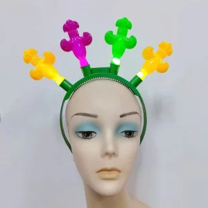 Customize Party Festival Flashing Light Mardi Gras Beads Necklaces Hairband Decoration Supplies Event