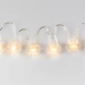 Customized 25L Copper Holiday Decoration String Light Warm White Christmas Snowflake Light