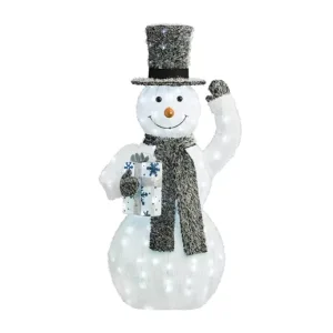 Customized 44In High 105L Christmas Snowman Sculpture Lights for Outdoor Project Decoration
