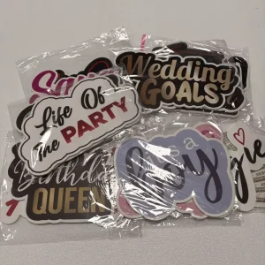 Customized 5 mm PVC Plastic Photo Booth Props Single Double Sided for Weddings Photo Props