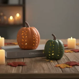 Customized Artificial Halloween Ceramic Pumpkin for Festival Party Decorations Small Size Home Decoration