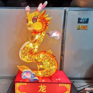 Customized Chinese Dragon Silk LED Lantern Electric For Festive Occasions For Diwali And Thanksgiving In Amusement Parks