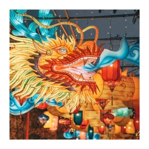 Customized Chinese Silk Dragon Lantern Handcrafted Crafts for Festival Decorations Spring Mid Autumn Shopping Mall Square Party