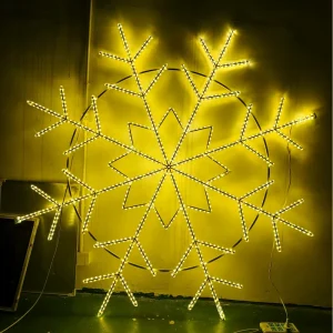 Customized Christmas 2D LED Snowflake Motif Light Mall Street Park Holiday Decorative Lighting Display Christmas Decoration