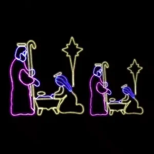 Customized Christmas Nativity Scene with Jesus Decorative Lighting Display for Holiday Season