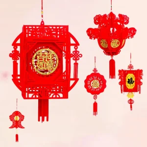 Customized Felt Chinese Style Lanterns for Wedding Birthday and Other Party Festival Celebration Decorations