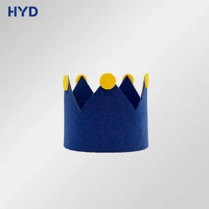 Customized Felt Mini Crown Birthday Hat Multi Color (Blue/Yellow/Red/Silver/Pink) for Kids Party Photography