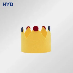 Customized Felt Mini Crown Birthday Hat Romance Theme Digital Printing Multi-Color (Blue/Yellow/Red/Silver/Pink) for Party