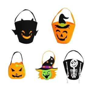 Customized Halloween Candy Bucket Felt Decor for Trick Treat Parties Factory Price Security Advantage