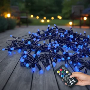 Customized IP65 Waterproof Outdoor Fairy Party Festival Light Christmas Decoration Led Curtain String Light Sync RGB