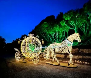 Customized Iron Tree Shape 3D Motif LED Light for Christmas Outdoor Decoration