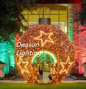Customized LED Christmas Ball Outdoor Lighting Festive Lights Christmas Party Wedding Decoration Shopping Malls Squares
