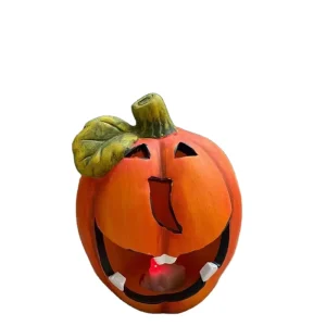Customized LED Lighted Ceramic Pumpkin for Halloween Decoration