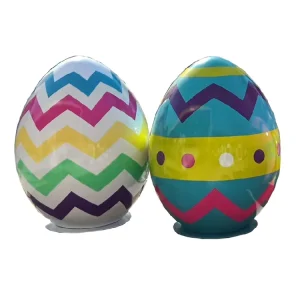 Customized Large Giant Fiberglass Easter Egg for Easter Holiday Party Decorations