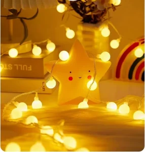 Customized Length IP65 Waterproof Plastic LED Festoon Light Chain Remote Control Dimmable Rechargeable AC Valentine Outdoor
