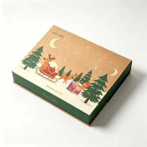 Customized Luxury Christmas Paper Packaging Box Rigid Cardboard Christmas Packaging Cosmetic Small Gift Box for Gift Packaging