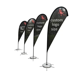 Customized OEM Feather Flag Pole Kit Teardrop Banner Factory Outdoor Promotion Advertise Beach Event Durable Fast Ship