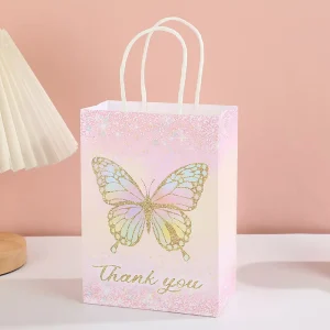 Customized Paper Bags for Kids Thanksgiving Butterfly Gift Bags