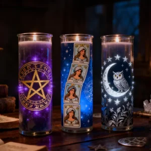 Customized Private Label Premium Wax Glass Jar Soy Wax Religious Prayer 7-day Candle Devout Prayer Glass Container Candle