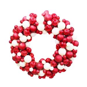 Customized Promotion Christmas Ball Wreath Decorations Christmas Hanging Ornament Wreath Christmas Garland