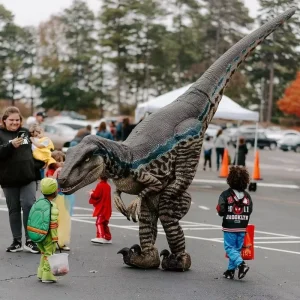 Customized Realistic Model Festival Events Cosplay Real Dinosaur Costume Factory Sale Best Selling Hidden Legs Costume