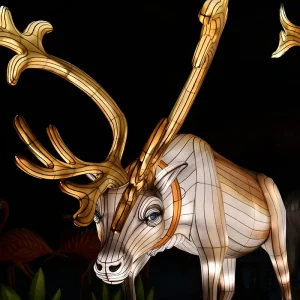 Customized Reindeer Animal Iron LED Tree Shape Lantern for Graduation Lantern Festival Chinese Spring & Mid Autumn Decorations