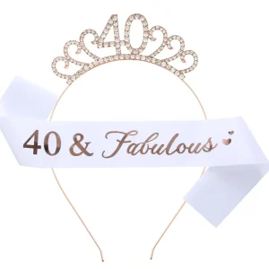 Customized Satin Princess Tiara Crown Sash Decoration for Teen Birthday Christmas & Party Durable Fast Delivery Gift