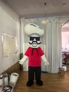 Customized Strongman Pizza Chef Mascot Costume Cook Server Cartoon Plush Carnival Halloween Christmas for Adult
