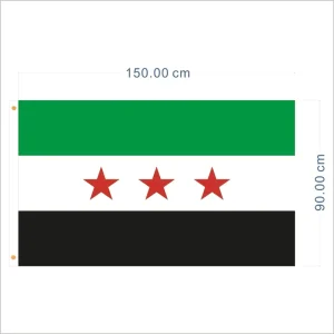 Customized Syrian Flag Hand held Flag with Digital Printing Durable Polyester Material Various Countries Flags