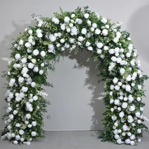 Customized Wedding Decoration Supplies Metal Wedding Arch Flowers and Greenery Backdrop for Ceremony Decor Green Color