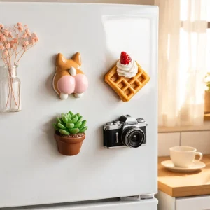 Cute Animal Shape Epoxy Resin Fridge Magnets Cat Dog Panda 3D Design Strong Magnet Custom OEM for Pet Lovers and Kids