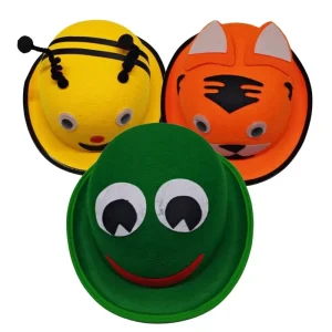 Cute Animal Themed Felt Hats for Children Perfect for Birthday Parties Halloween Christmas and School Performances