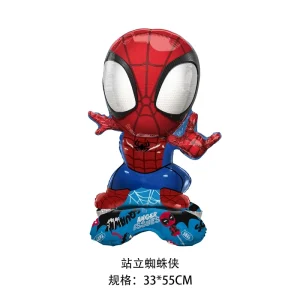 Cute Cartoon Base Balloon Stitch Sonic Spiderman Animal Aluminum Foil Balloons for Happy Birthday Party Decoration