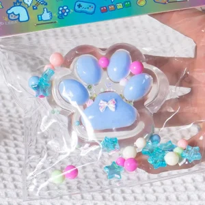 Cute Donut Cat Paw Squishy Toy Soft Mud Feel Stress Relief Squeeze Toy Blind Bag Popular Live Stream Gift for Kids Adults