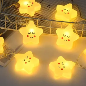Cute Fairy Street Garland Christmas DIY Decor Copper IP44 2M Customized with LED Lights and Cute Stars Rainbow Cloud