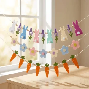Cute Pattern Easter Decoration Holiday Party Supply Easter Banner