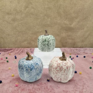 Cute Pumpkin Shape Handmade Ceramic Decorative Pieces for Home Living Room Decor Halloween Christmas