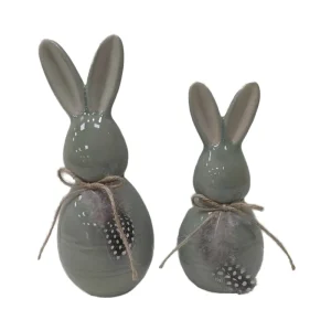 Cute Small Easter Ceramic Rabbit for Home Spring Decoration Cute Ceramic Object for Home Decor