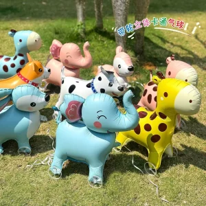 Cute Walking Animal Balloons with Wheels Suitable for Children’s Gifts and Birthday Decorations