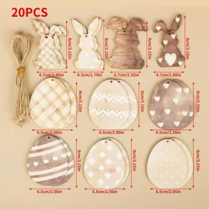 Cutting Flat Painted Easter Eggs Handmade Craft Festival Decoration Decor HAIYAO Wood Home Decoration Customized Logo Europe