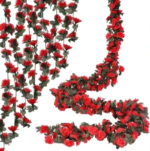 D468 Adjustable Artificial Flower Garland 2.4M Hanging Indoor Outdoor Wedding Party Decoration
