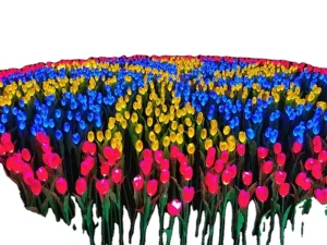DC24V LED Tulip Lamp IP65 Outdoor Waterproof Glow Tulip Garden Lamp for Festival Holiday Decoration for Christmas and Wedding