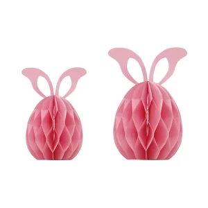 DIY 3D Easter Bunny Honeycomb Paper Rabbit Ornaments Magnet Eco friendly Reusable Customizable Color Easy Assembly Decoration