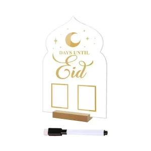 DIY Countdown Calendar Table Sign for Eid Mubarak Ramadan Kareem Acrylic Desk Decor for Home Muslim Party Islam Party Decor