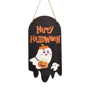 DIY Halloween Wooden Ornaments Wall Hanging Pumpkin Ghost Witch Decor Festival Crafts