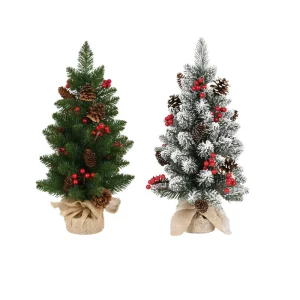 DIY Mini Flocked Desktop Christmas Tree